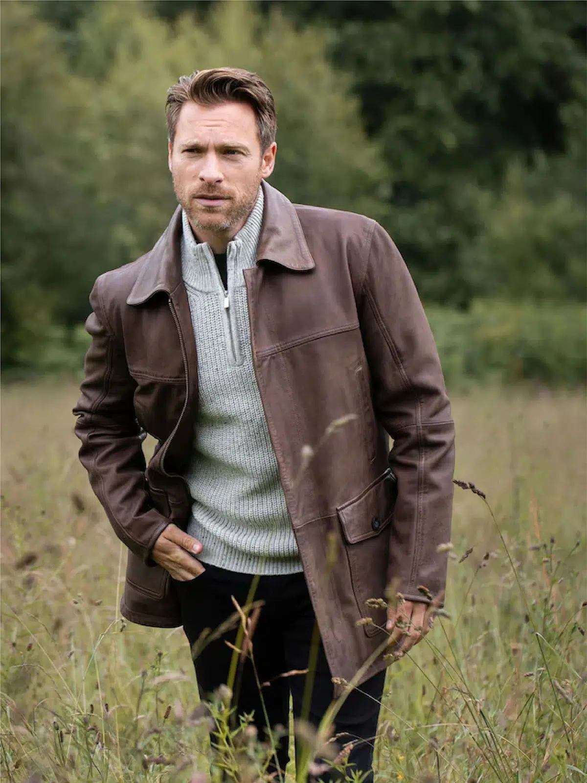 TROIS-QUARTS CUIR HOMME