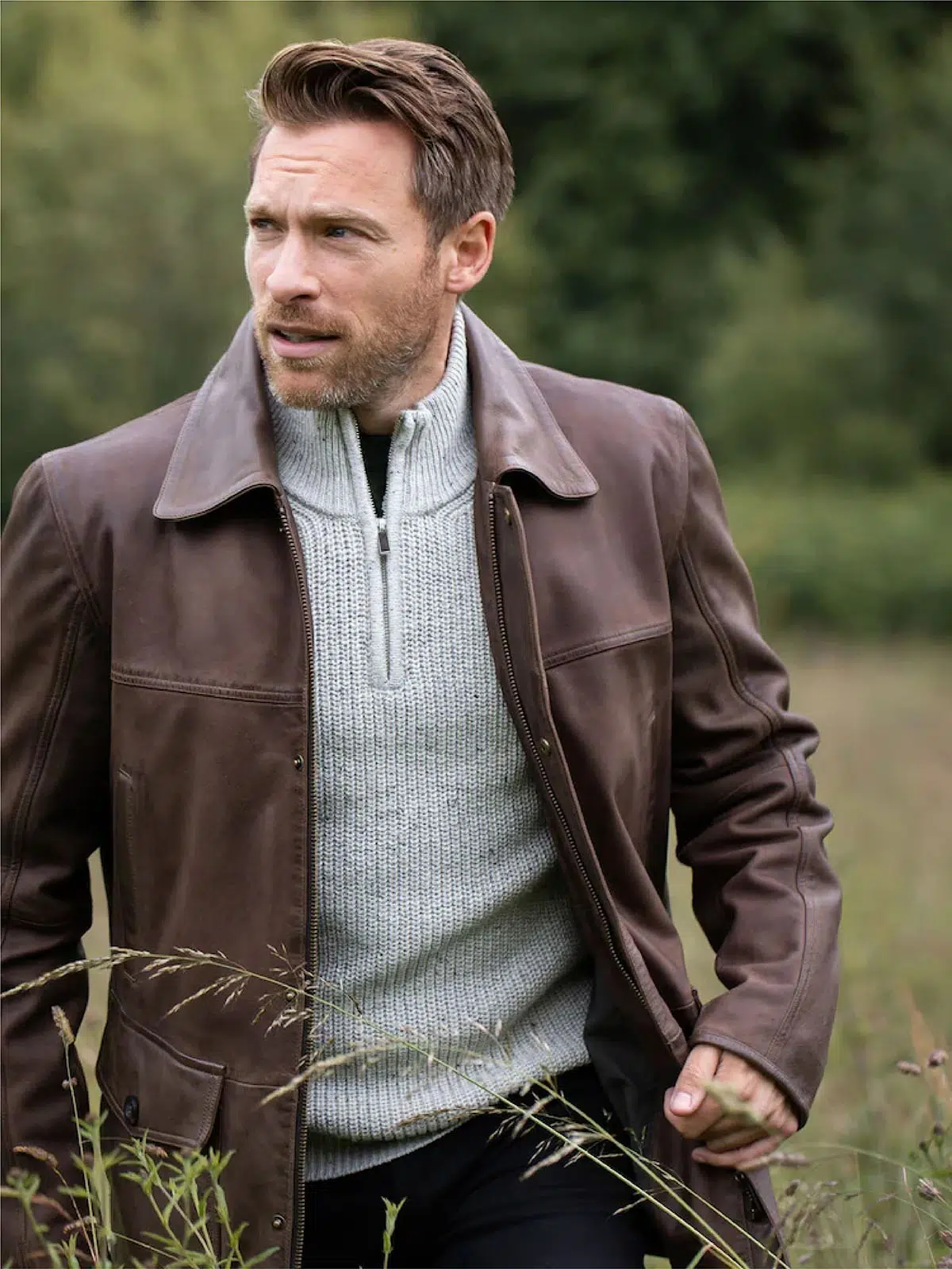 TROIS-QUARTS CUIR HOMME