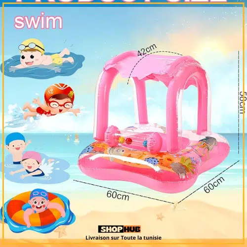 Bouée bébé avec Pare soleil
