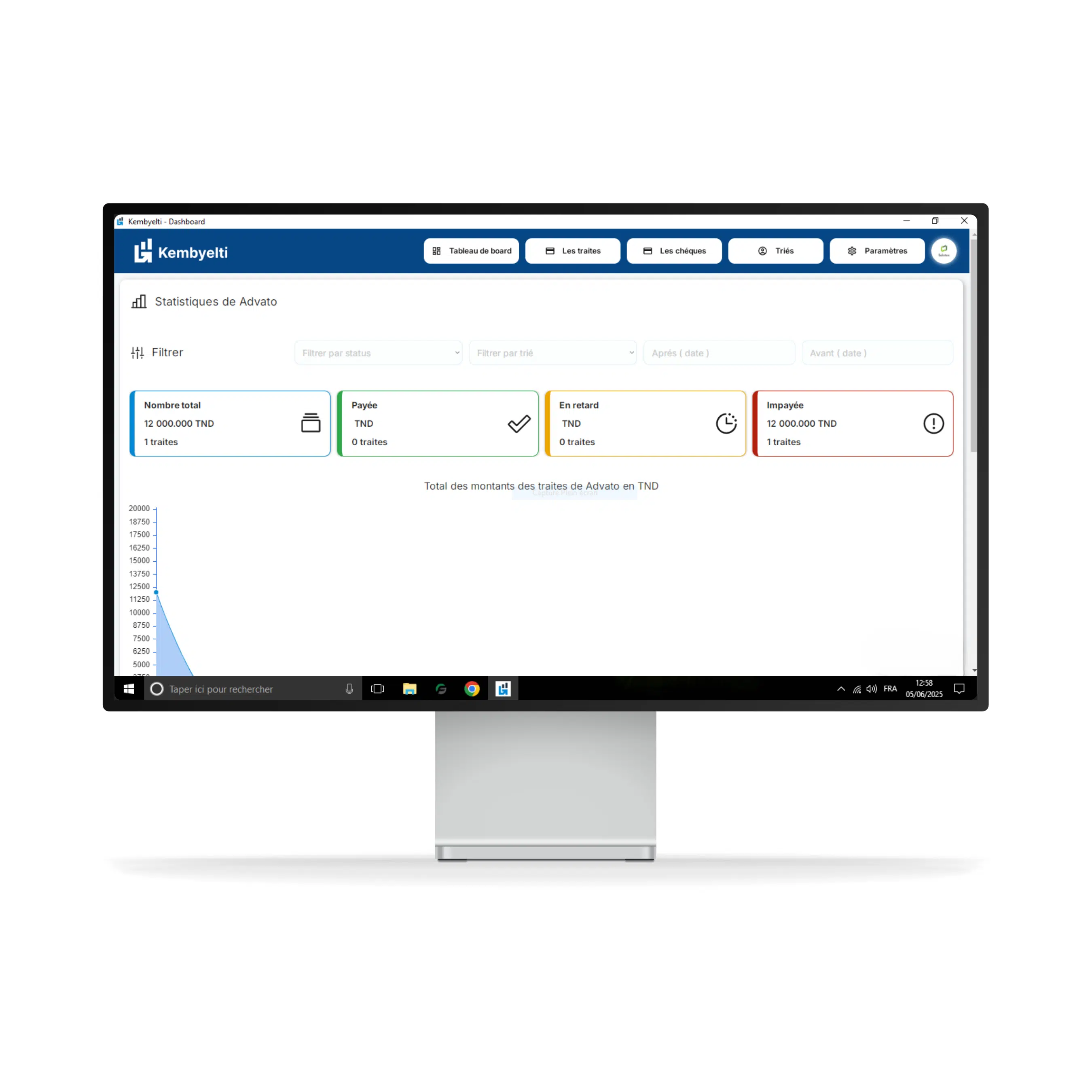 Kembyelti - logiciel de gestion les traites et les chèques
