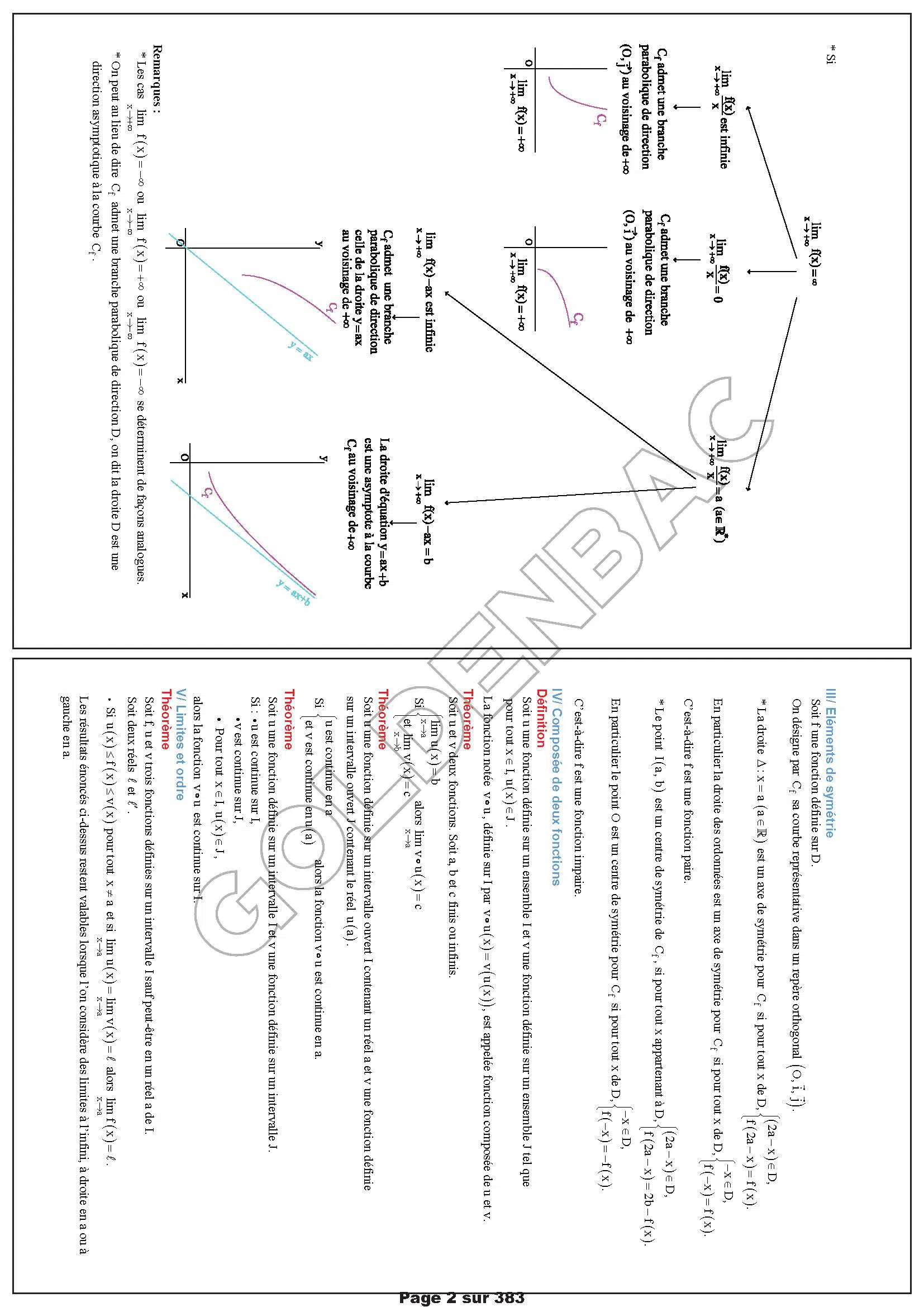 MATHEMATIQUES - 1ER TRIMESTRE - BAC MATHS