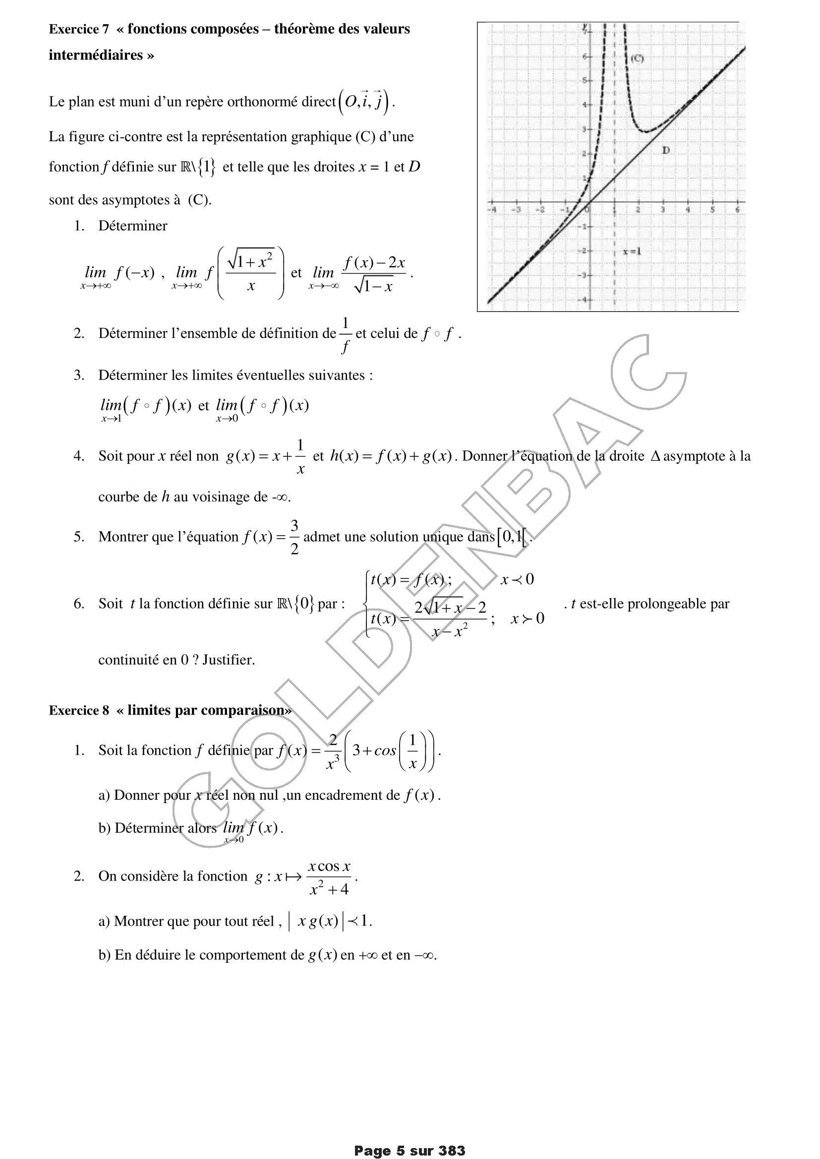 MATHEMATIQUES - 1ER TRIMESTRE - BAC MATHS