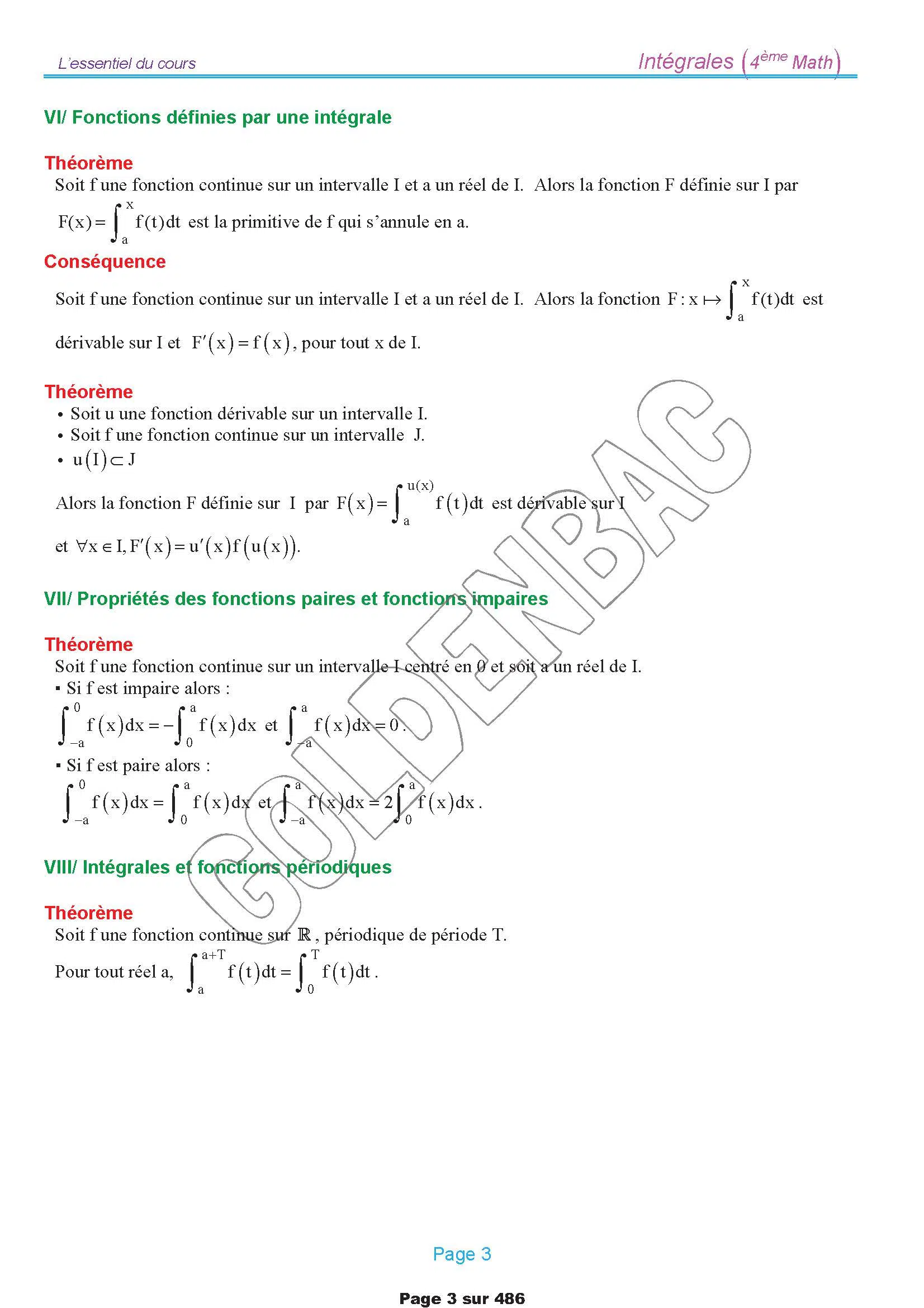MATHEMATIQUES - 2EME & 3EME TRIMESTRE - BAC MATHS