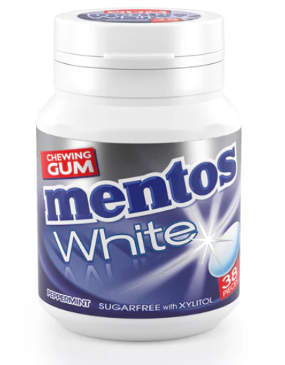 MENTOS GUM WHITE PEPPERMINT 38 PCES