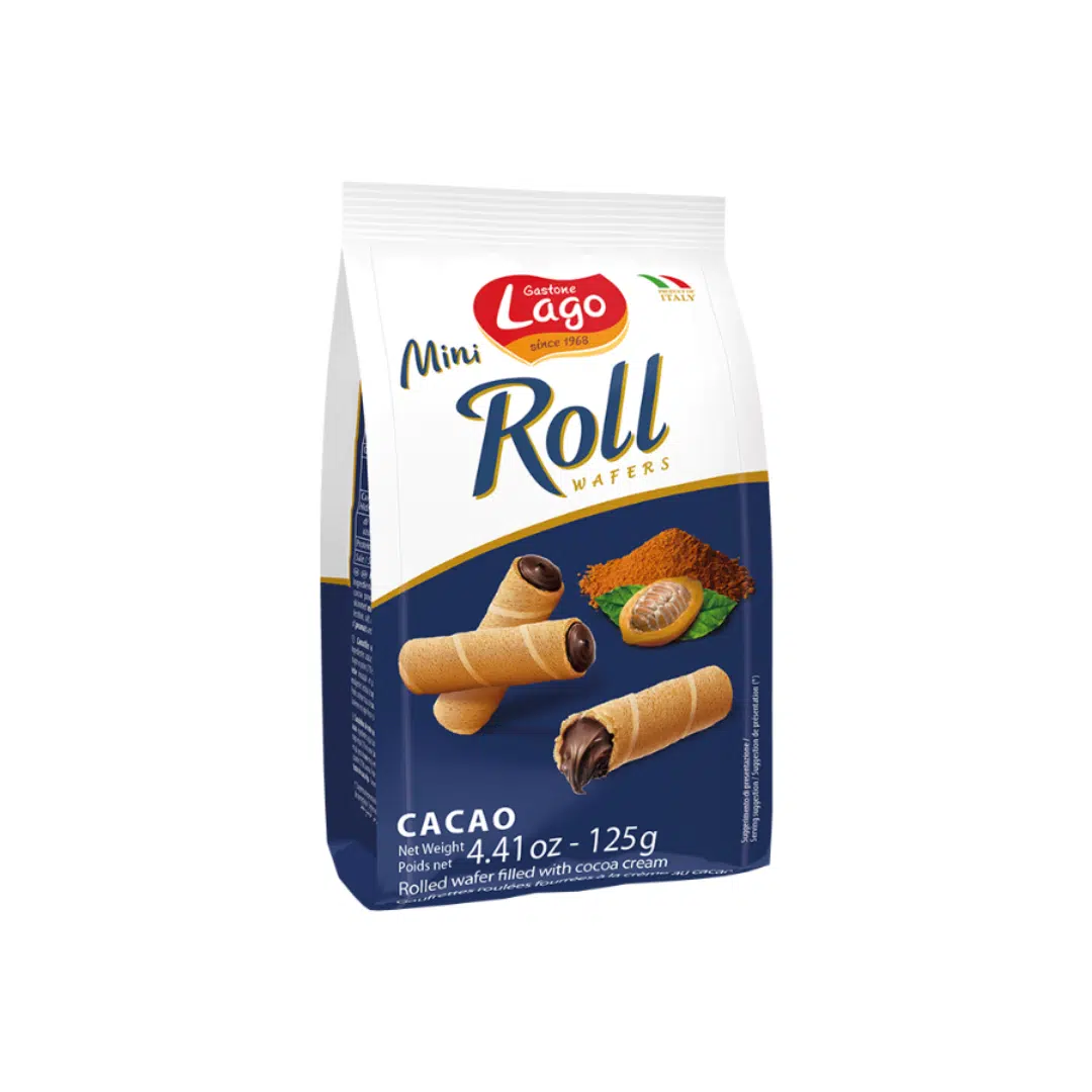MINI ROLL CACAO LAGO 125 GR
