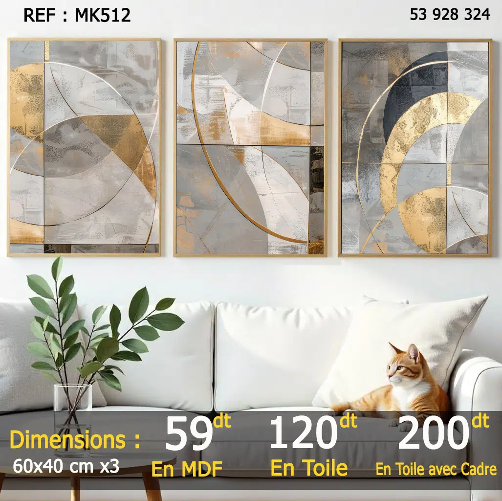 Tableau décoratif 3 pièces - MK512