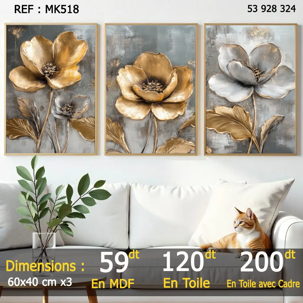 Tableau décoratif 3 pièces - MK518