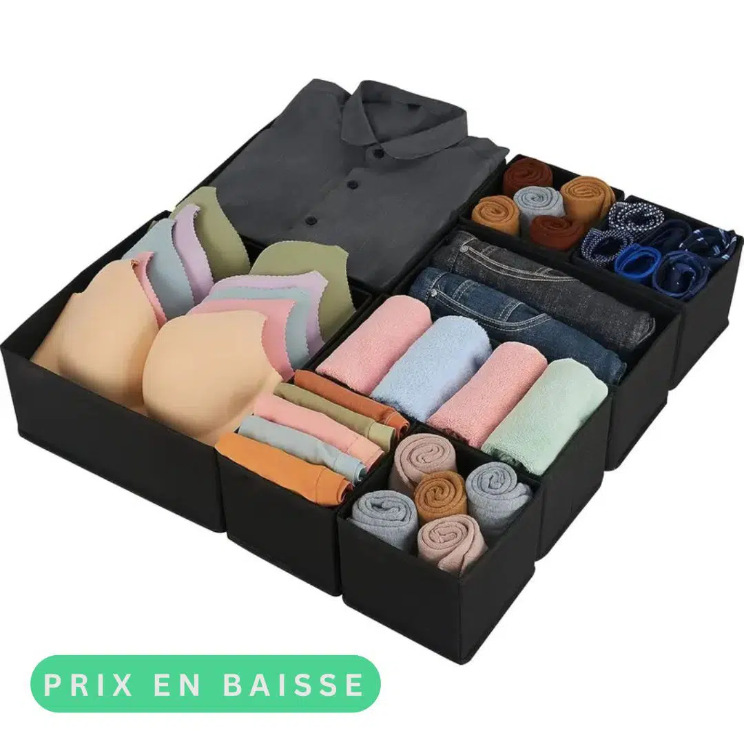 Promo Pack organiseurs 8 box de rangement tiroir