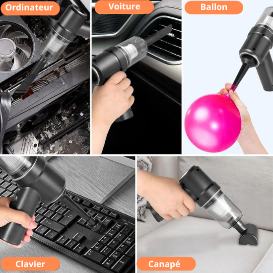 Aspirateur sans Fils , 3 En 1 pour voiture et maison + Un cadeau Support téléphone voiture