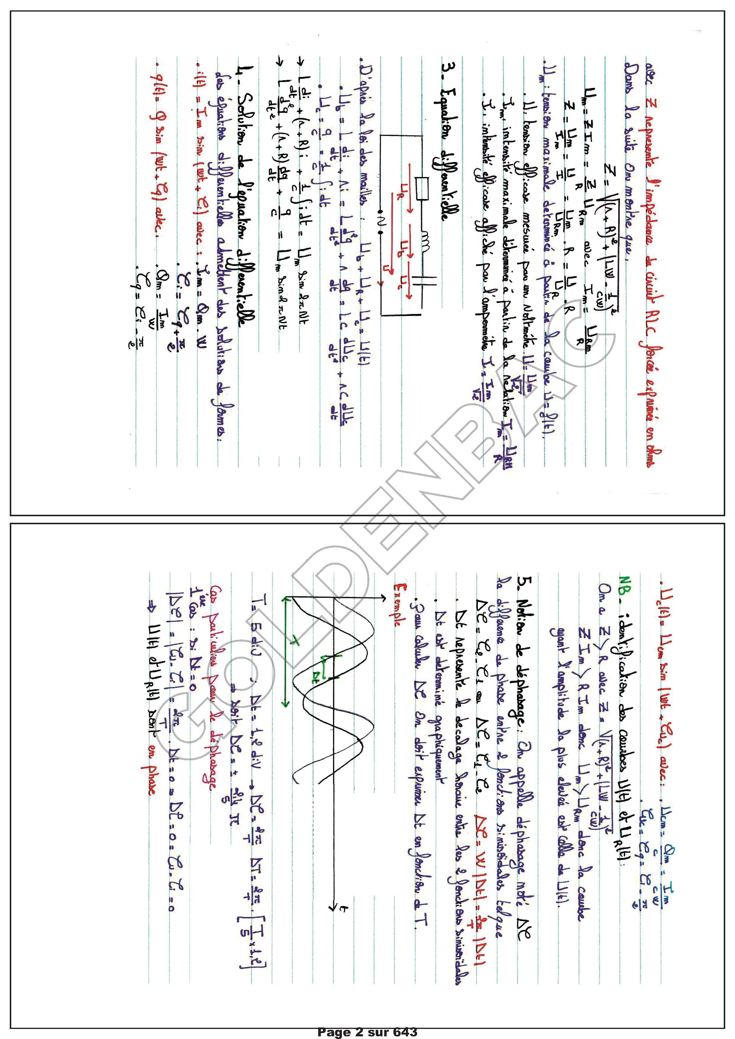 PHYSIQUE/CHIMIE- 2EME & 3EME TRIMESTRE - BAC MATHS