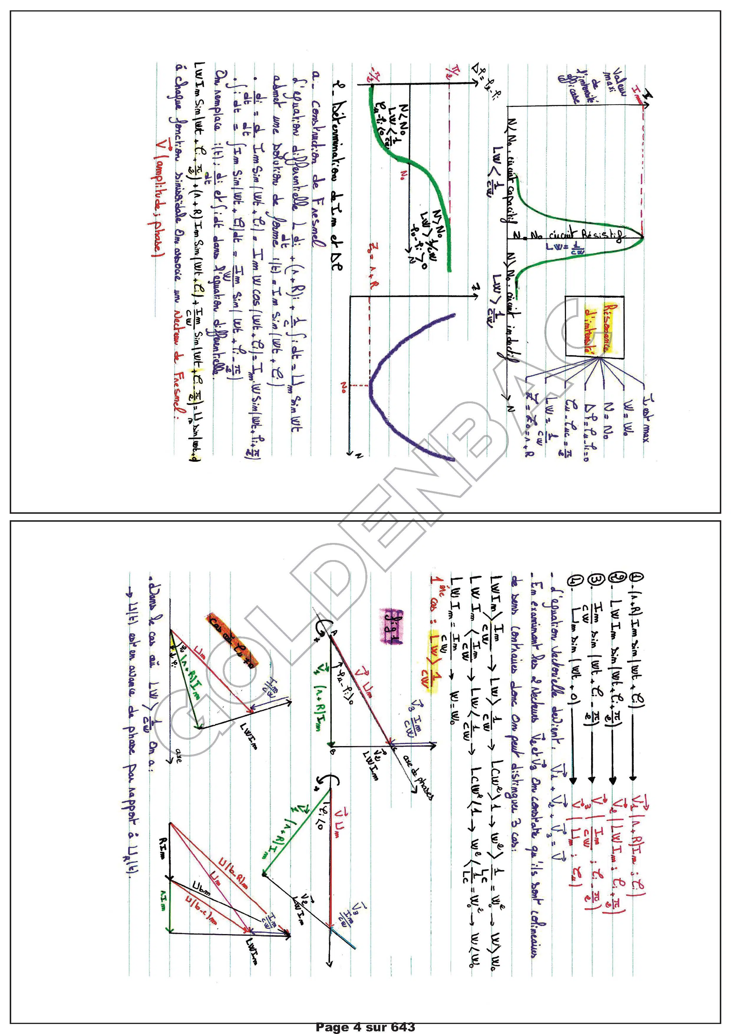 PHYSIQUE/CHIMIE- 2EME & 3EME TRIMESTRE - BAC MATHS