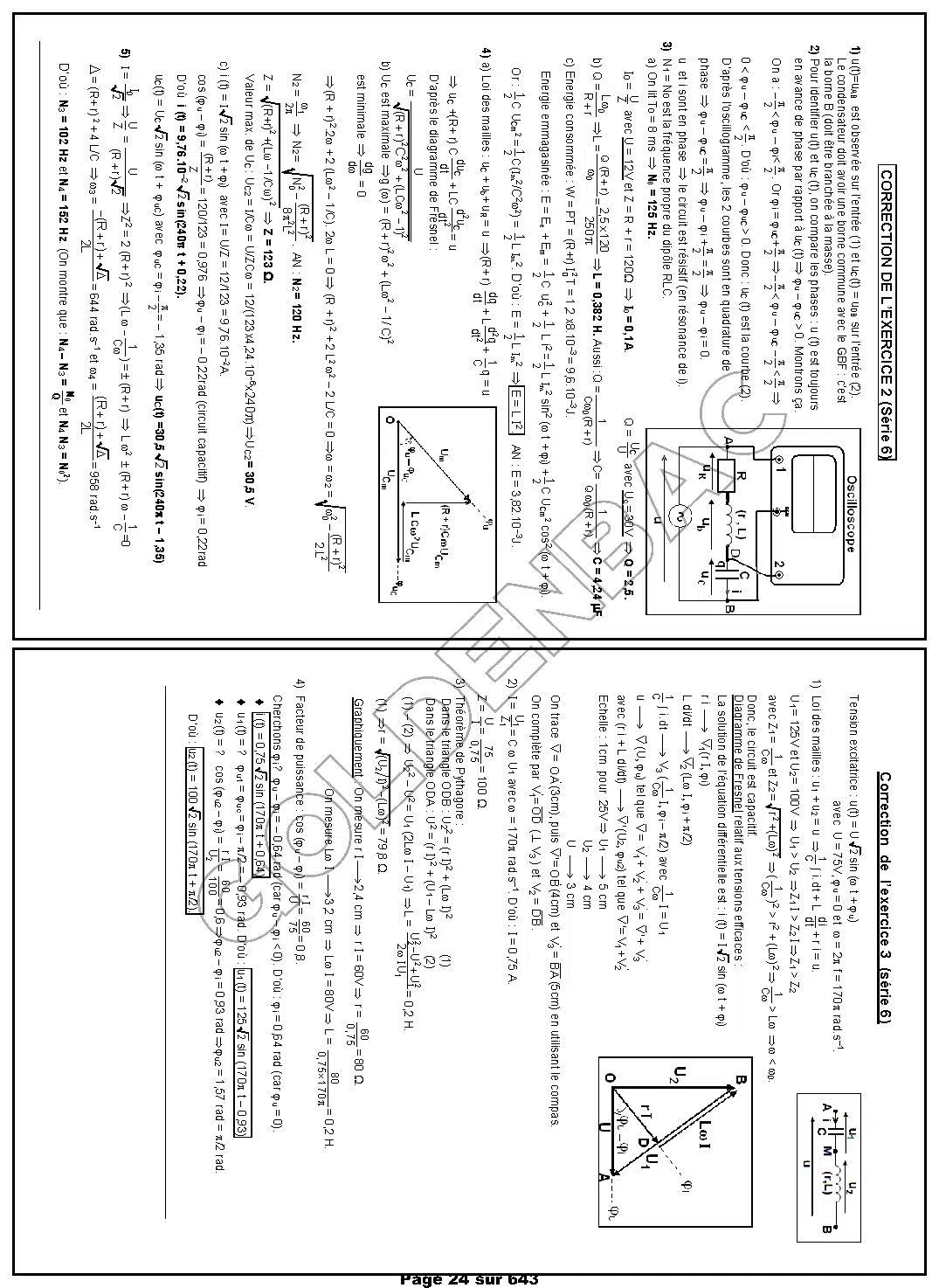 PHYSIQUE/CHIMIE- 2EME & 3EME TRIMESTRE - BAC MATHS