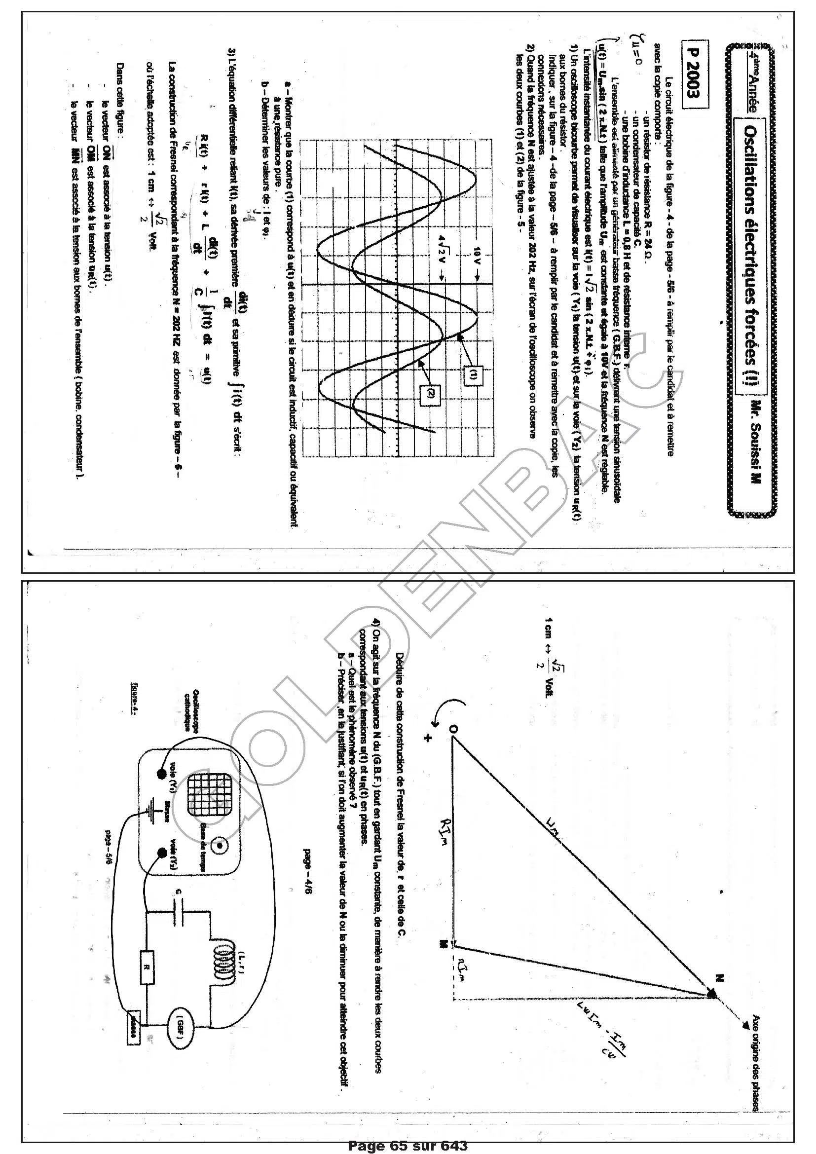 PHYSIQUE/CHIMIE- 2EME & 3EME TRIMESTRE - BAC MATHS