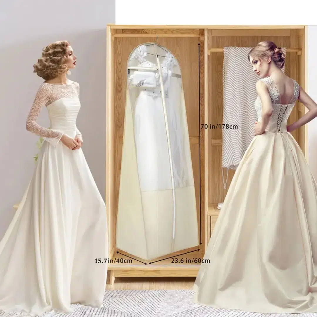 Housse de Rangement et Protection pour Robe de Mariée de Soirée 'Wedding:'