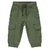 Pantalon Cargo Bébé Garçon – Réf 1054 – Vert -Beige (6-18 mois)