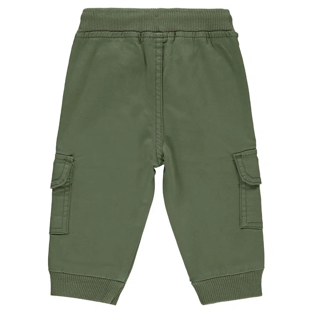 Pantalon Cargo Bébé Garçon – Réf 1054 – Vert -Beige (6-18 mois)