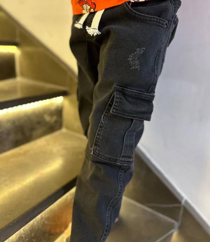 Pantalon Jean Cargo – Réf 505 – (6 mois à 14 ans)