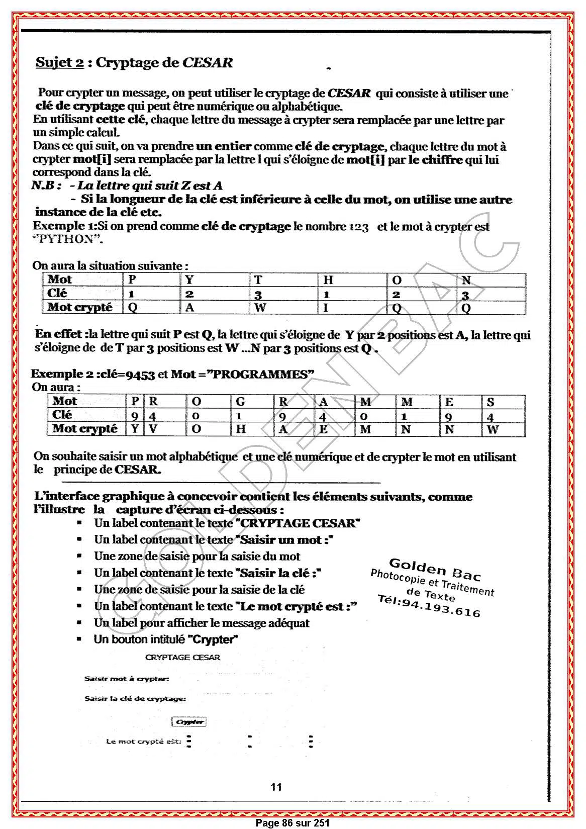 PYTHON- TOUTE LANNEE - BAC SCIENTIFIQUES