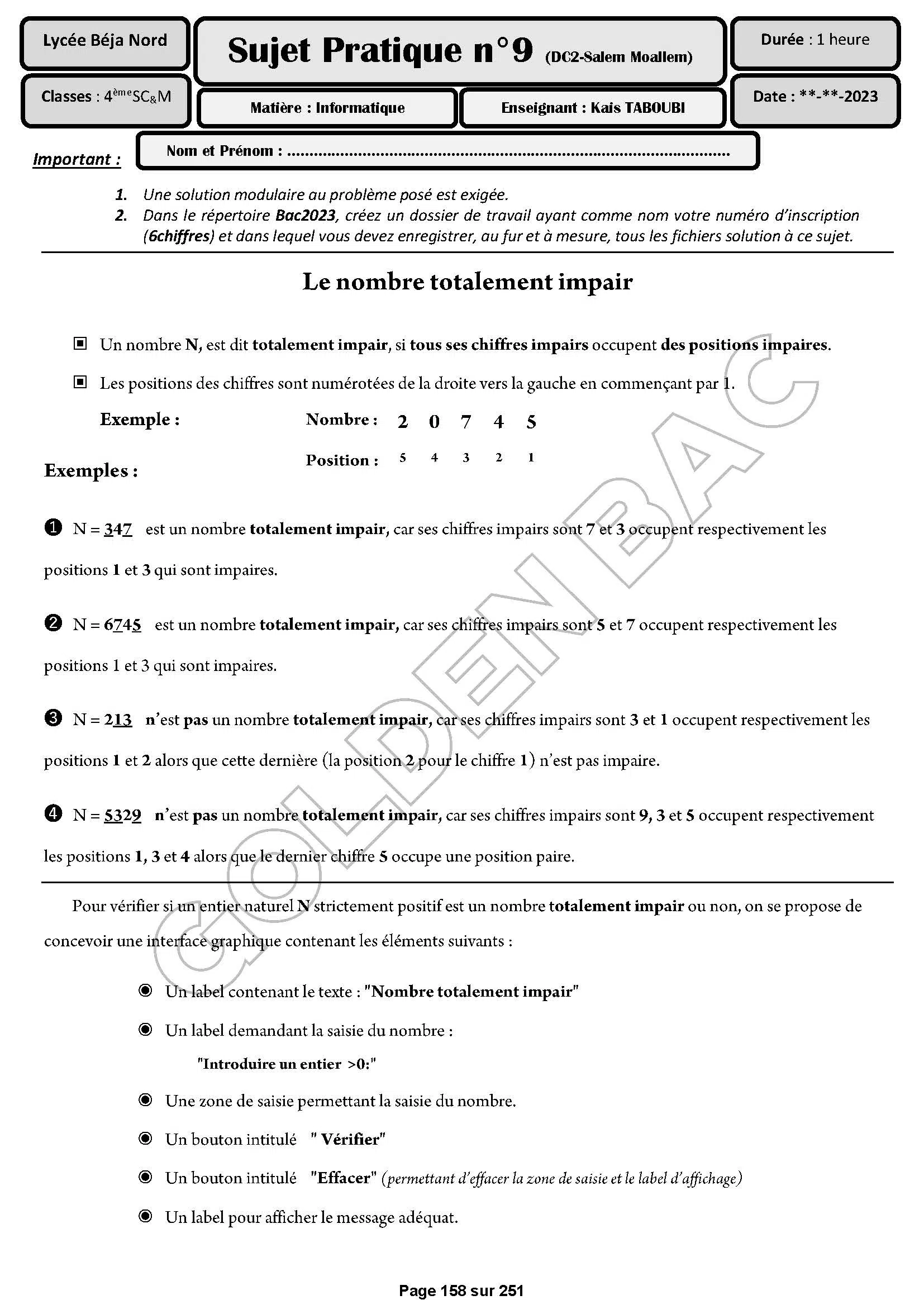 PYTHON- TOUTE LANNEE - BAC SCIENTIFIQUES