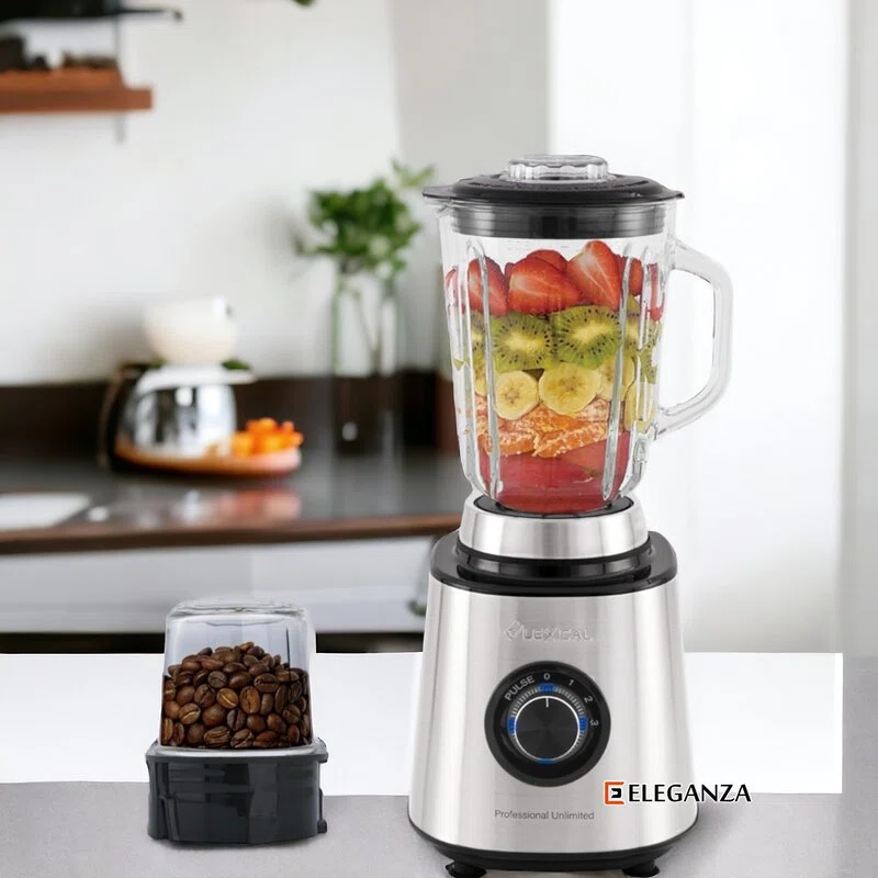 Blender et moulin café Lexical LBL-1509 - Bol en verre - 600 Watts