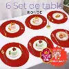 Ensemble set de table 6 pieces ronde