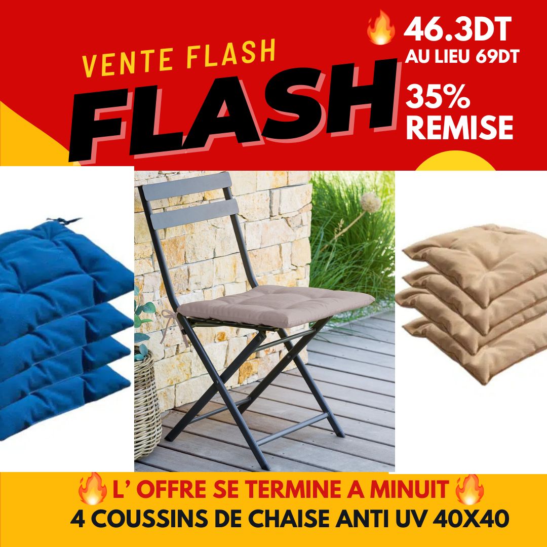 4xCoussins de chaise anti UV
