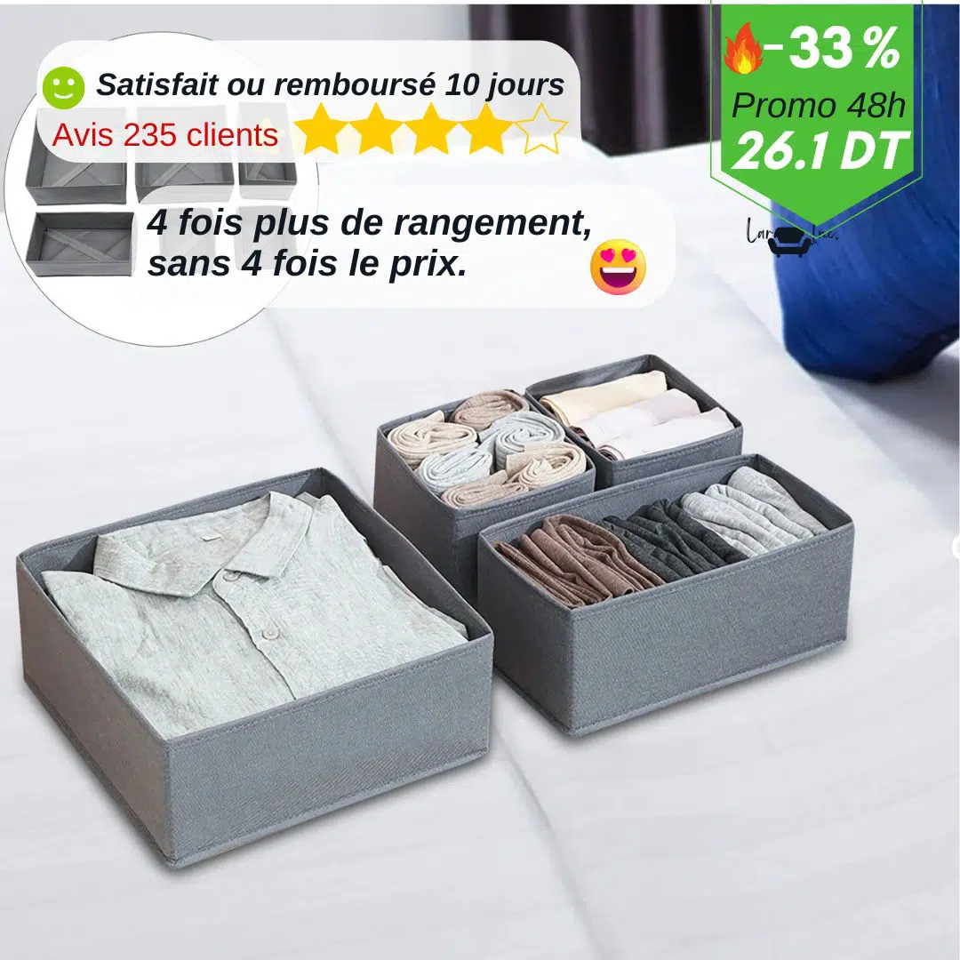 Organiseur Tiroir 4 box
