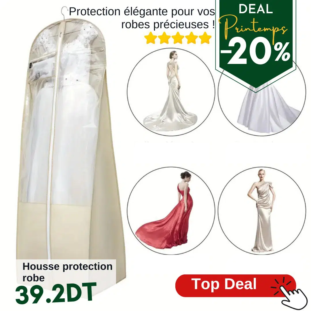Housse de Rangement et Protection pour Robe de Mariée de Soirée 'Wedding:'