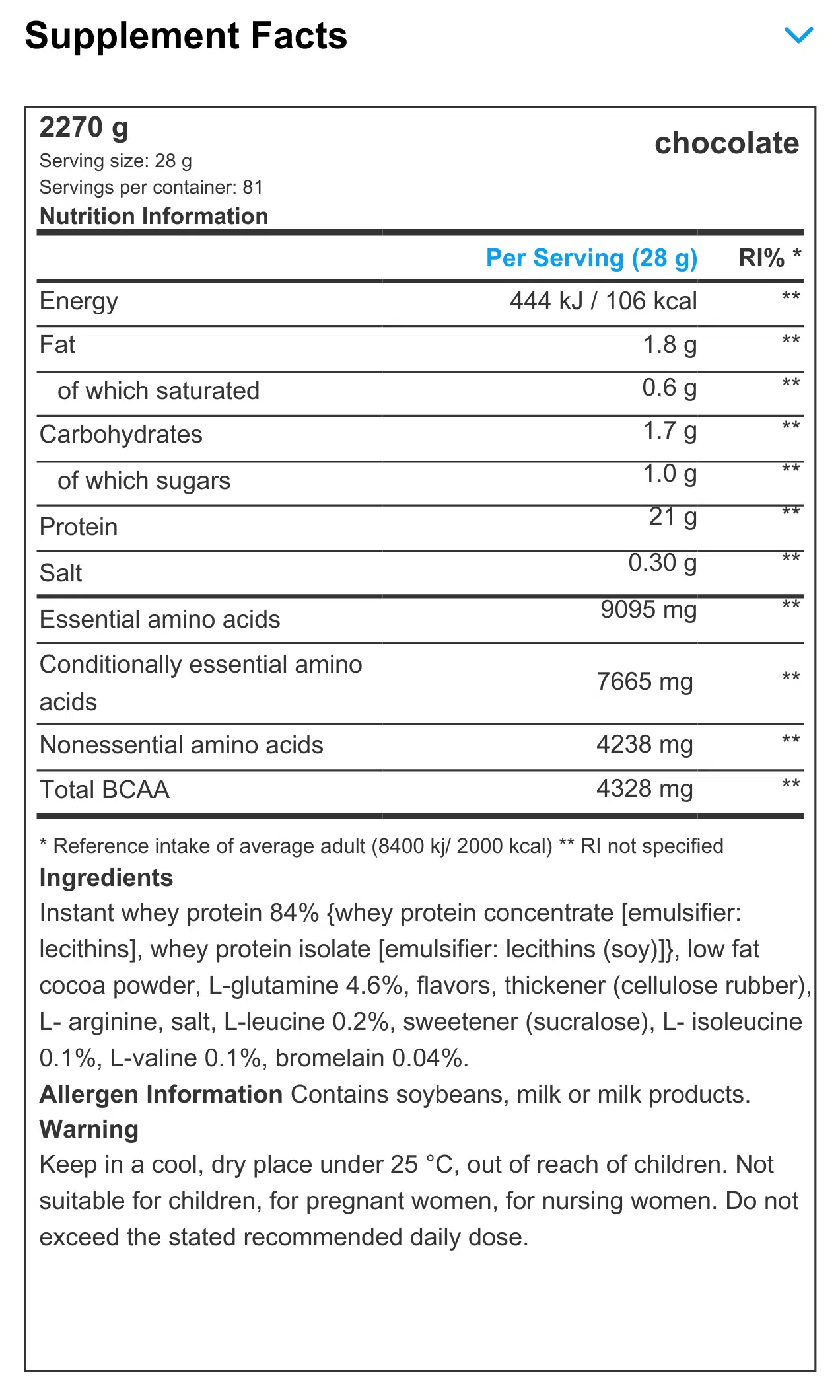100% Pure Whey 2.27kg