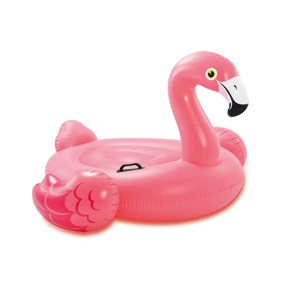 Flamant rose gonflable