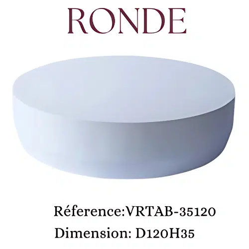 Table basse ronde D120 cm – Intérieur & Extérieur