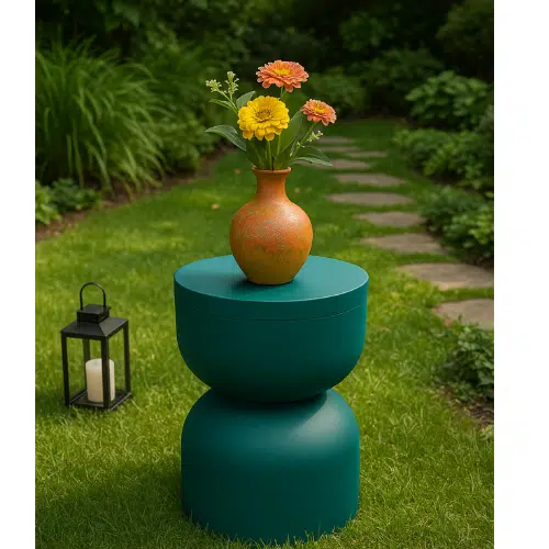 Table d’appoint sculpturale – 35 cm x H50 cm – Intérieur & Extérieur