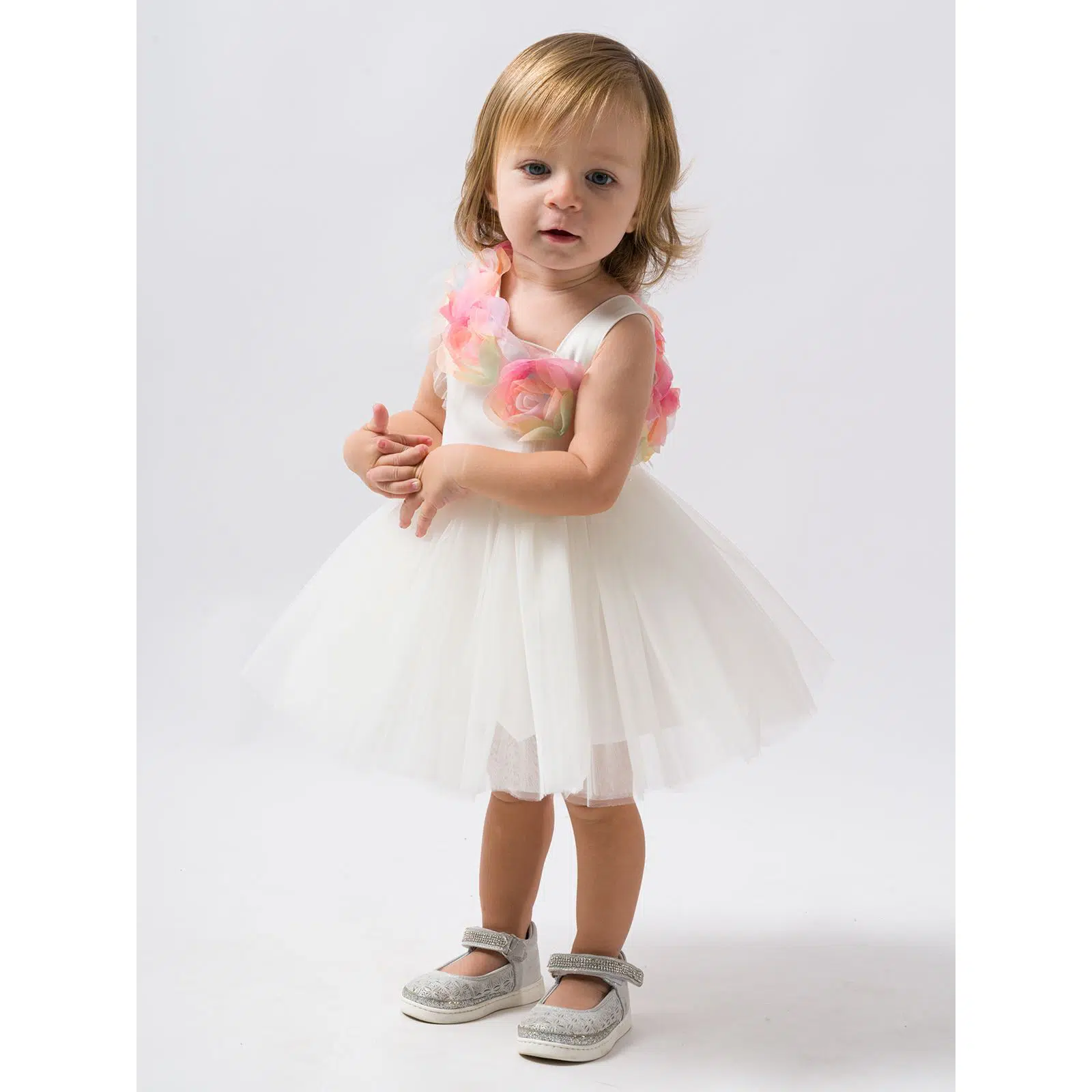 Robe Bébé Blanche Style Je men-fous (6 à 18 mois) – Réf 22301