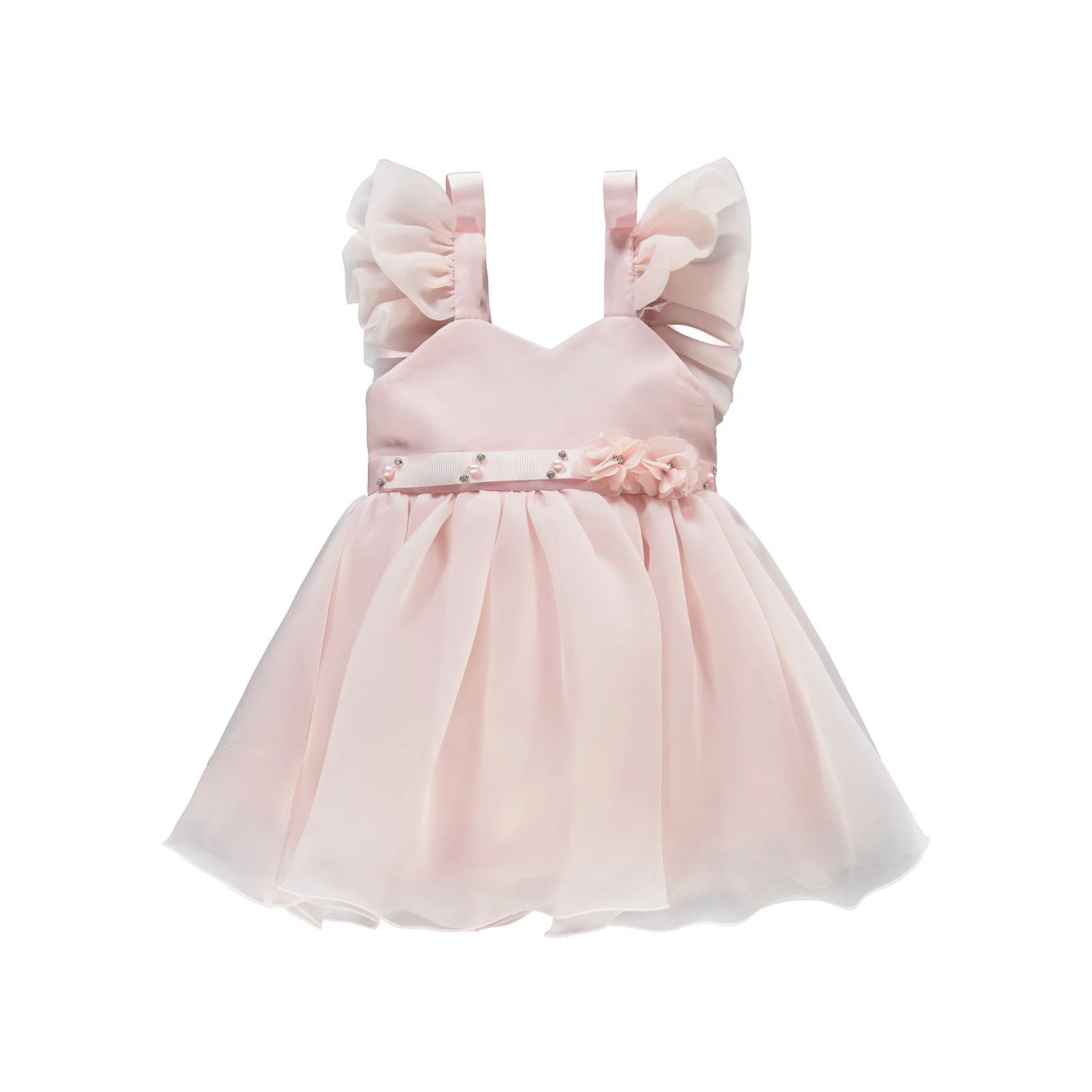 Robe de Soirée Manches Bouffantes – Réf 2564 – Rose (2-5 ans)