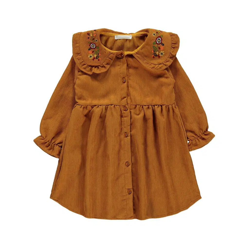 baby doodle Robe fille velours moutarde Ref 42224382 2 5 ans