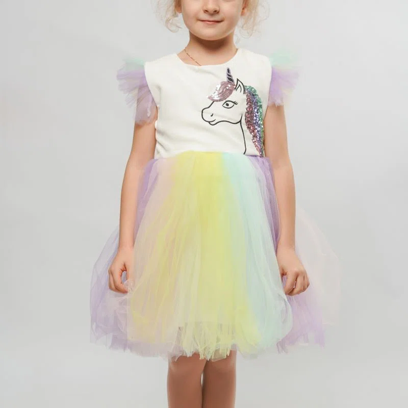 Robe Unicorn – Réf 808 – Tailles 5-8 ans