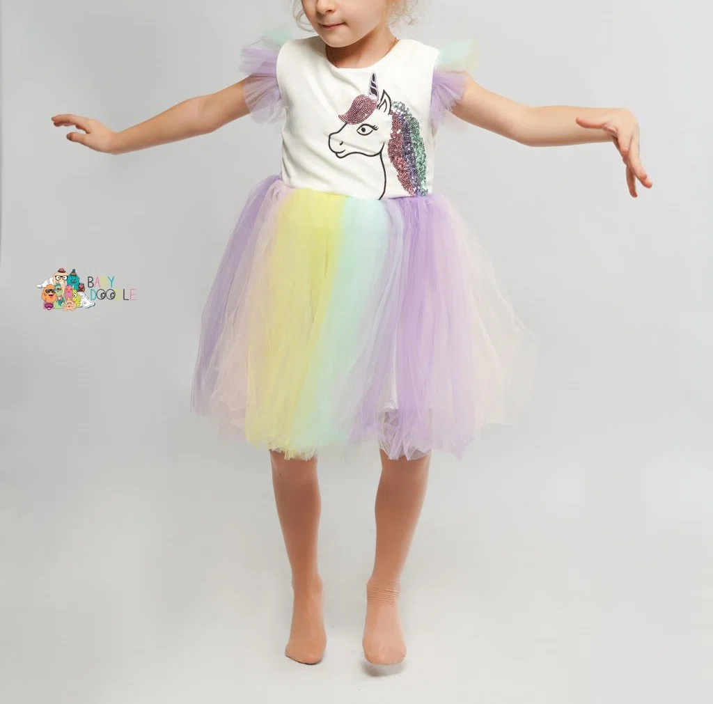 Robe Unicorn – Réf 808 – Tailles 5-8 ans