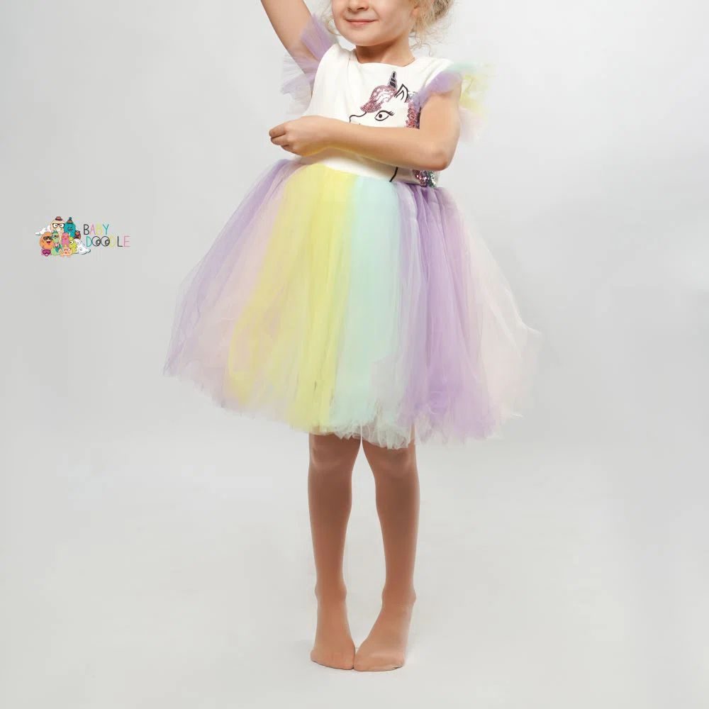 Robe Unicorn – Réf 808 – Tailles 5-8 ans