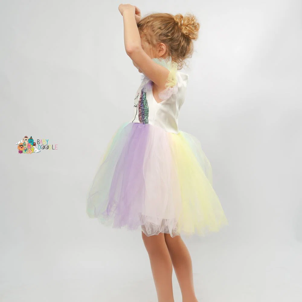 Robe Unicorn – Réf 808 – Tailles 5-8 ans