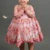 Robe de Soirée Fille – Réf 1182 – Rose (2-9 ans)