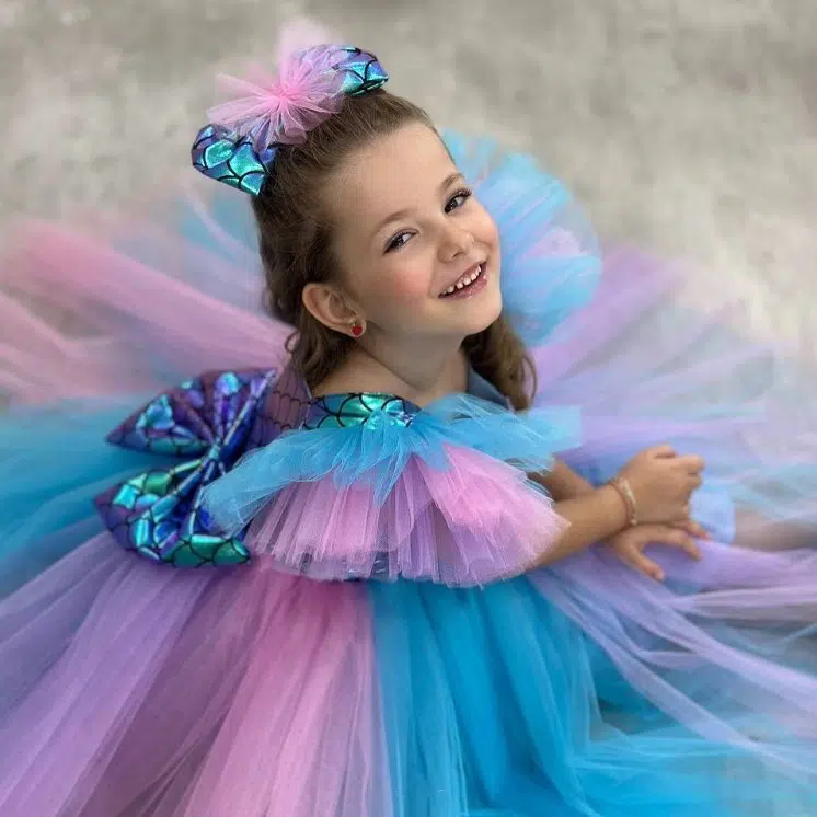 Robe Sirène Fille – Réf R2025 – (3 ans à 10 ans)
