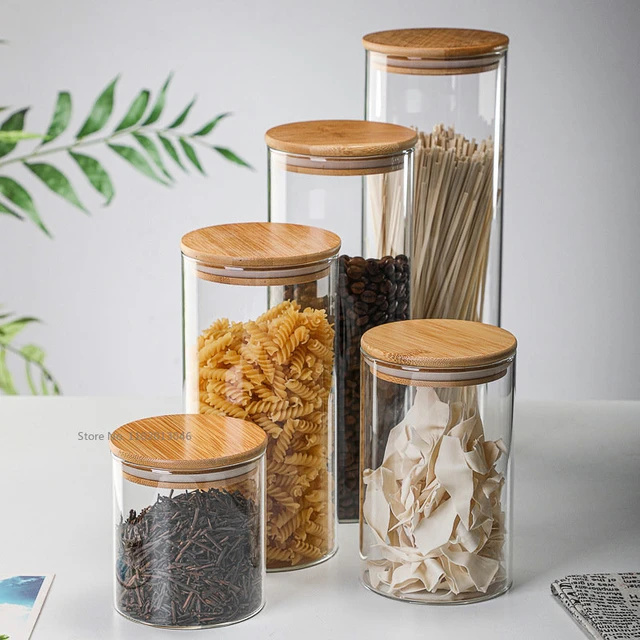 Boite en verre rond cv bois