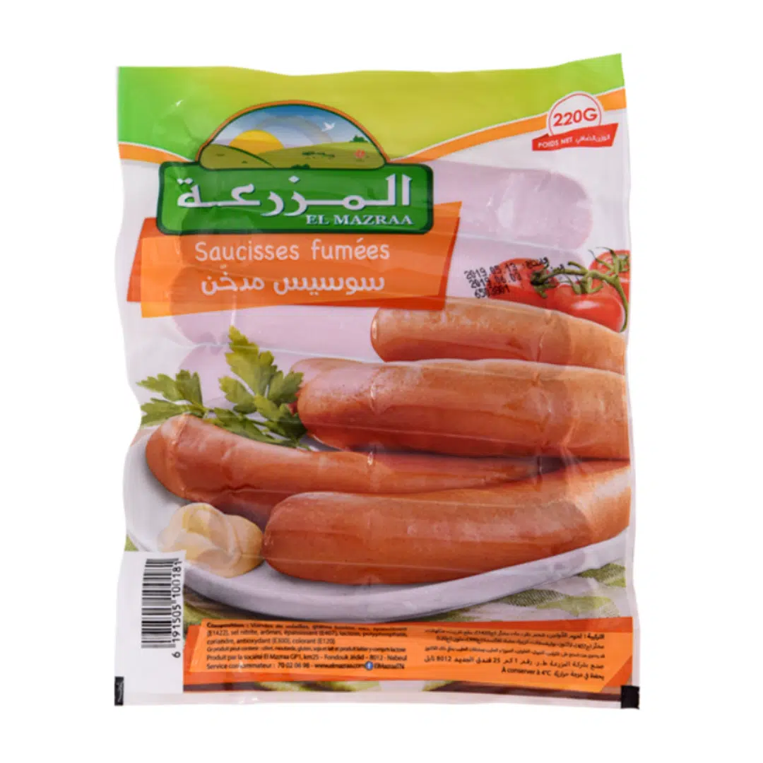 SAUCISSE DE DINDE FUMEES MAZRAA