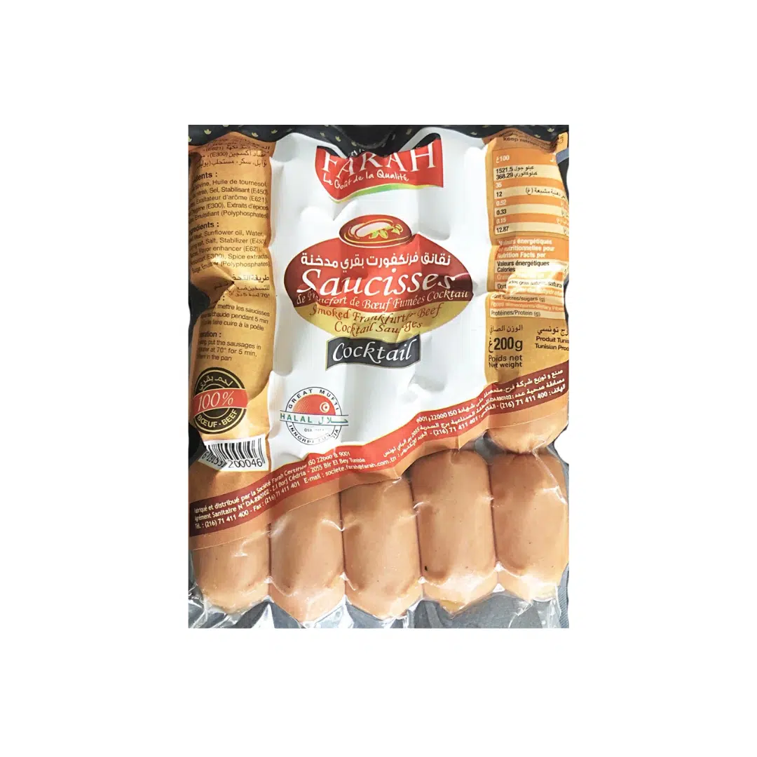 SAUCISSE FRANCKFURT COCKTAIL 200GR