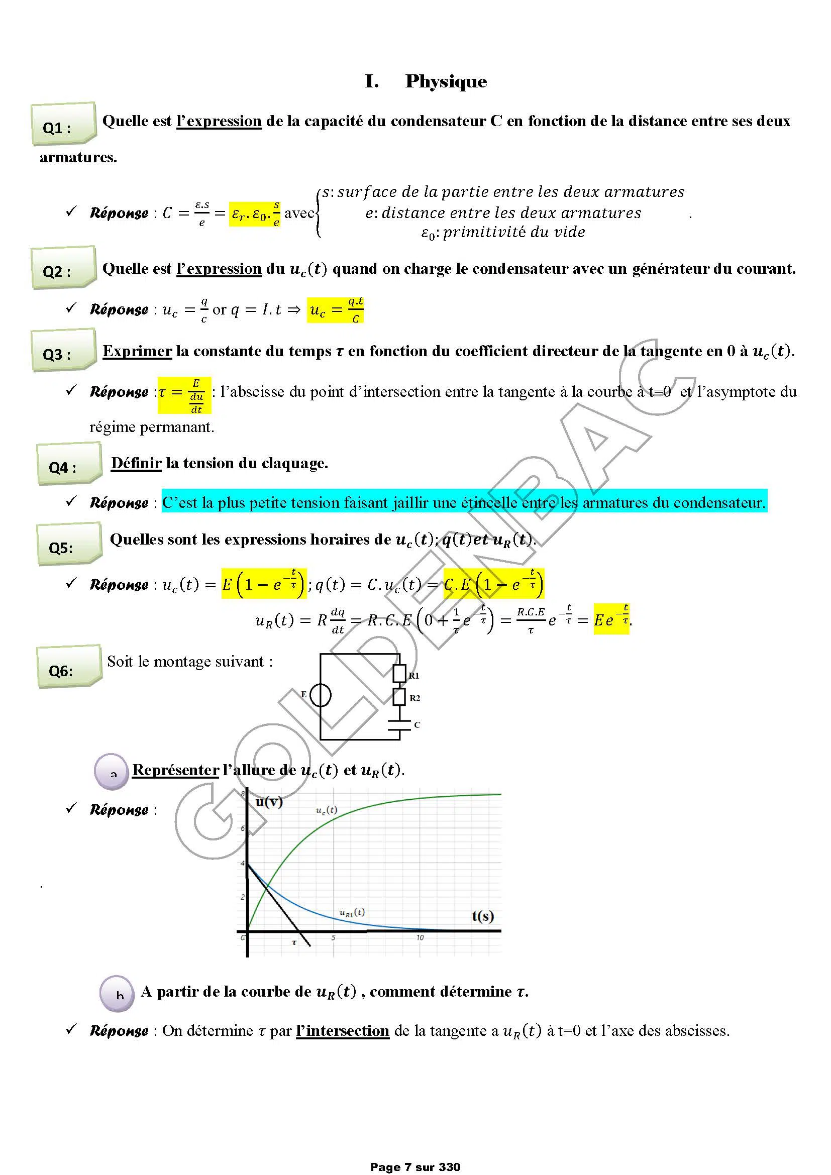 REVISION GLOBALE - TOUTE LANNEE - BAC MATHS