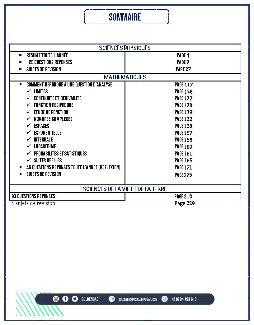 REVISION GLOBALE - TOUTE LANNEE - BAC SC.EXP
