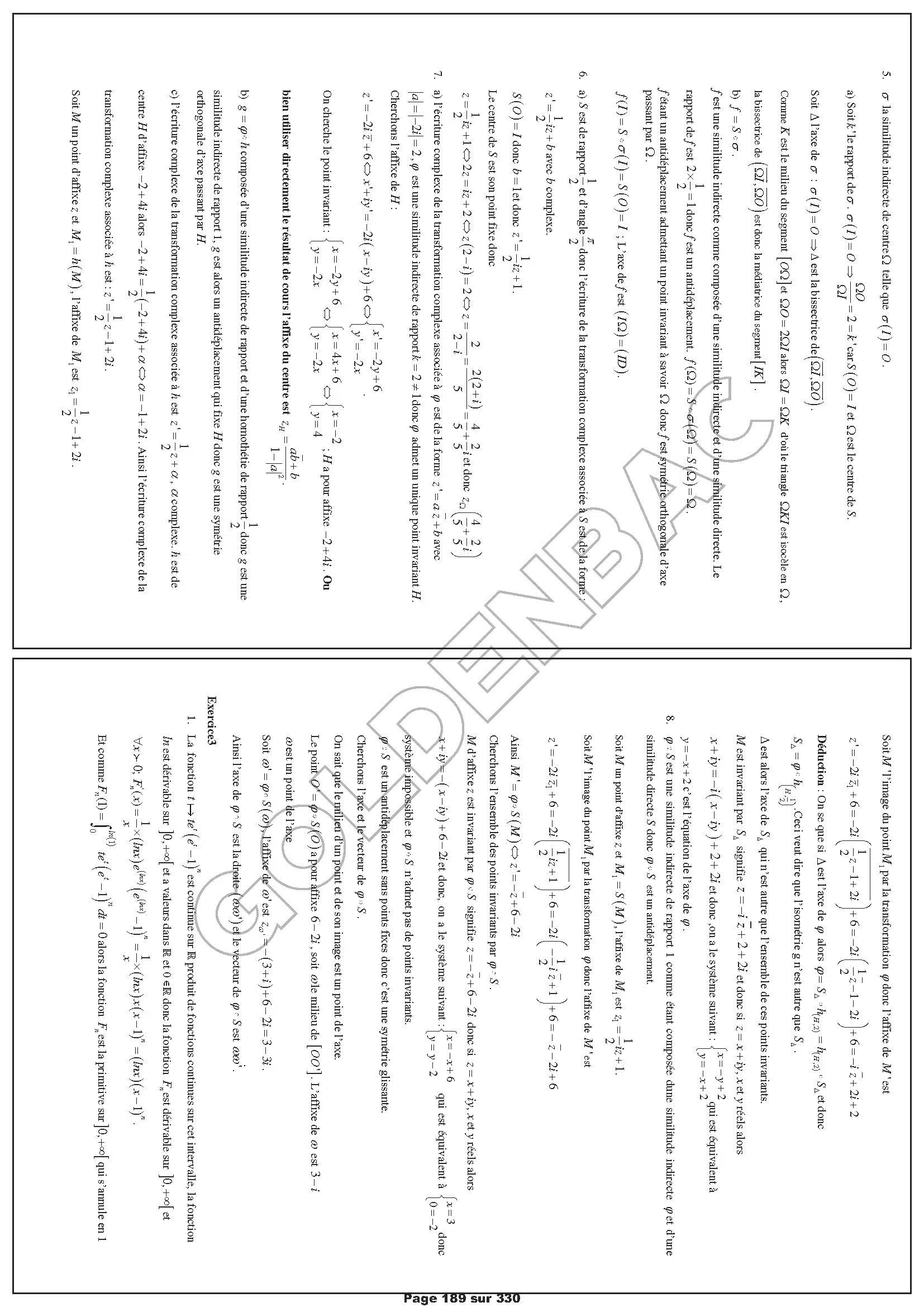 REVISION GLOBALE - TOUTE LANNEE - BAC MATHS