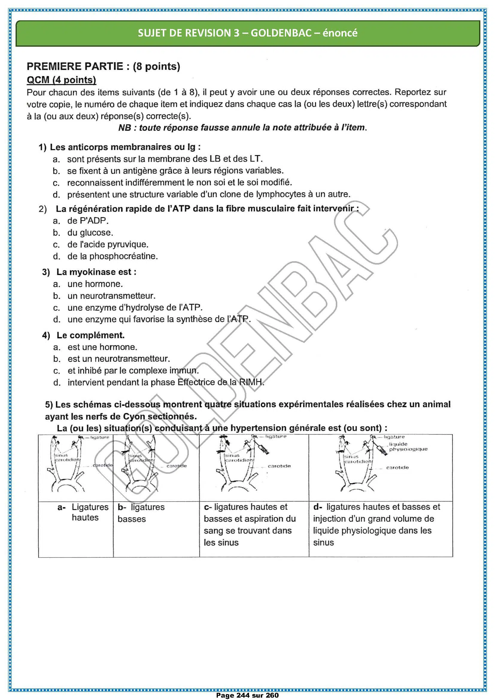 REVISION GLOBALE - TOUTE LANNEE - BAC SC.EXP