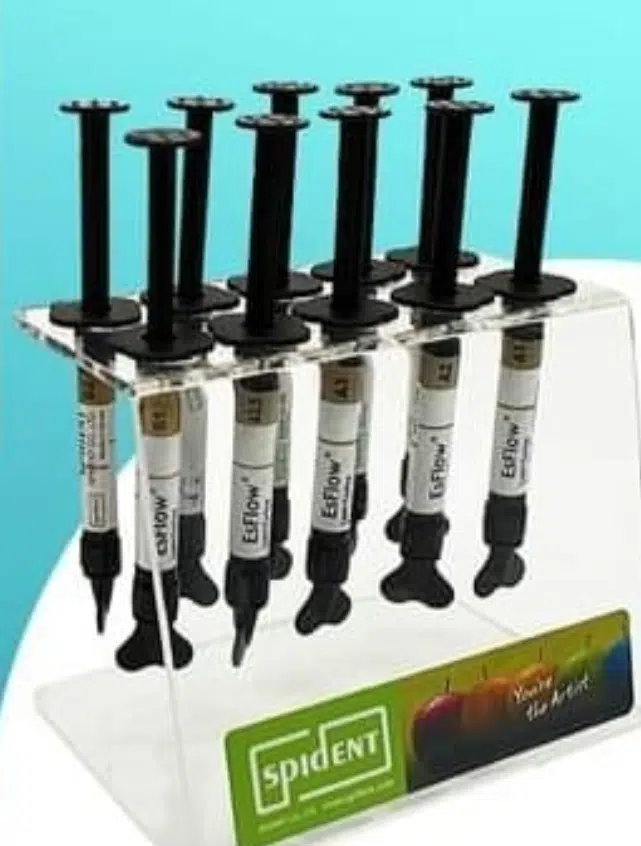 ESFLOW KIT 10 SERINGUES *02 gr DE RESINE FLUIDE NANO HYBRIDE AVEC PRESENTOIR