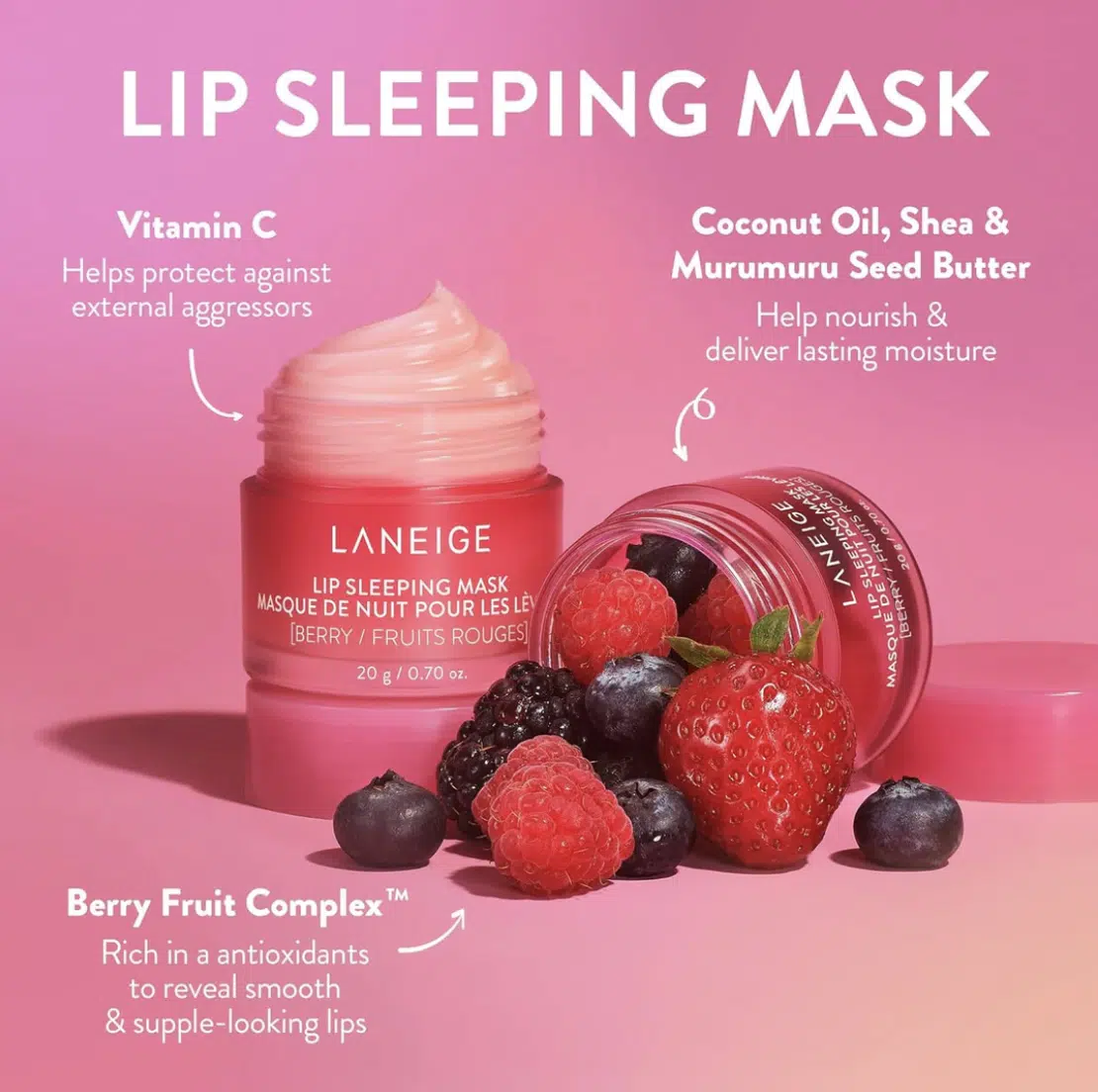 LANEIGE Lip sleeping mask - Masque de nuit pour les lèvres